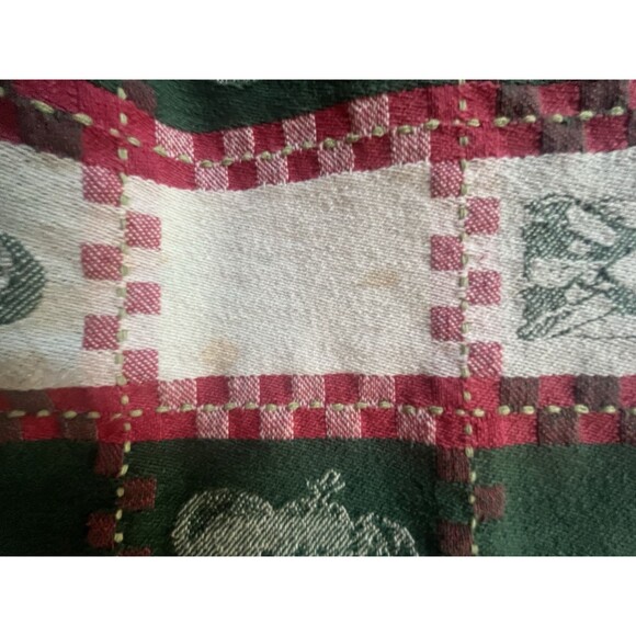 Christmas  Red Green TableCloth Christmas Santa Country Farmhouse Cotton Holiday - Picture 8 of 8